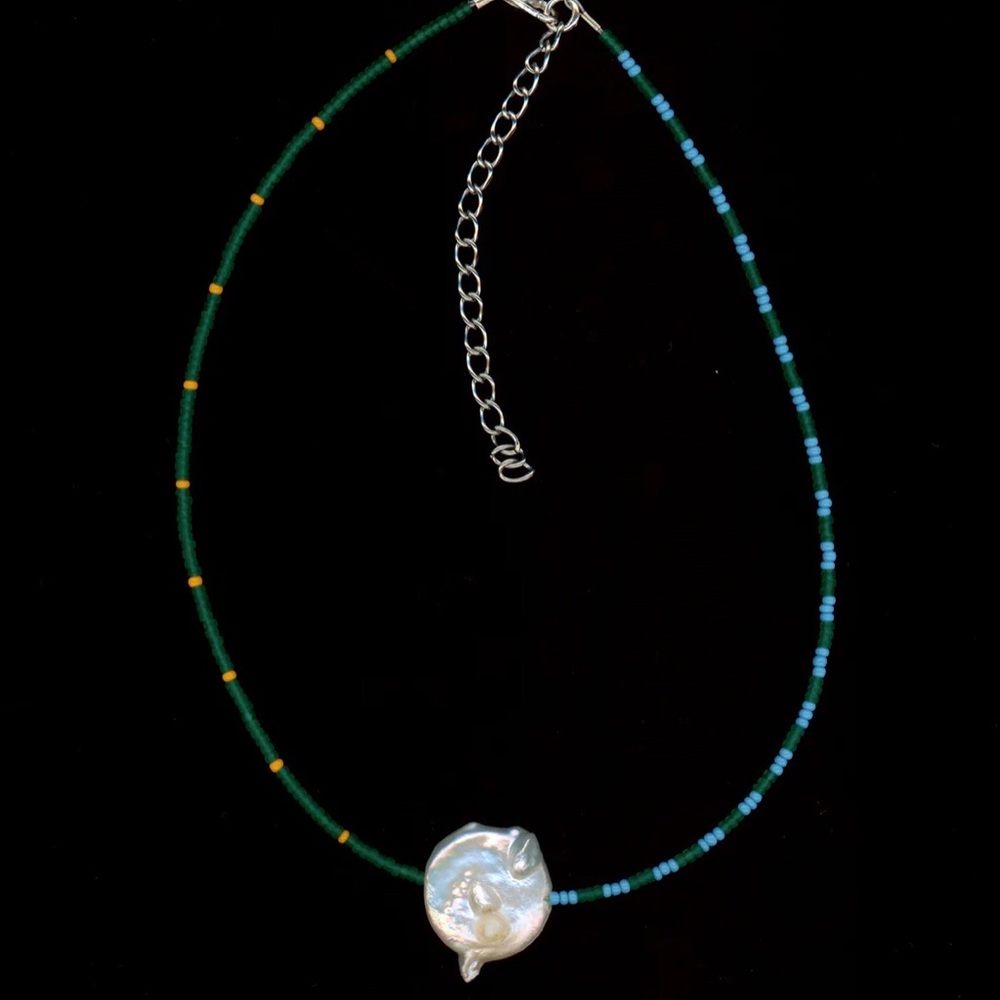 Thousand Island Pearl Drop Bead necklace NWOT